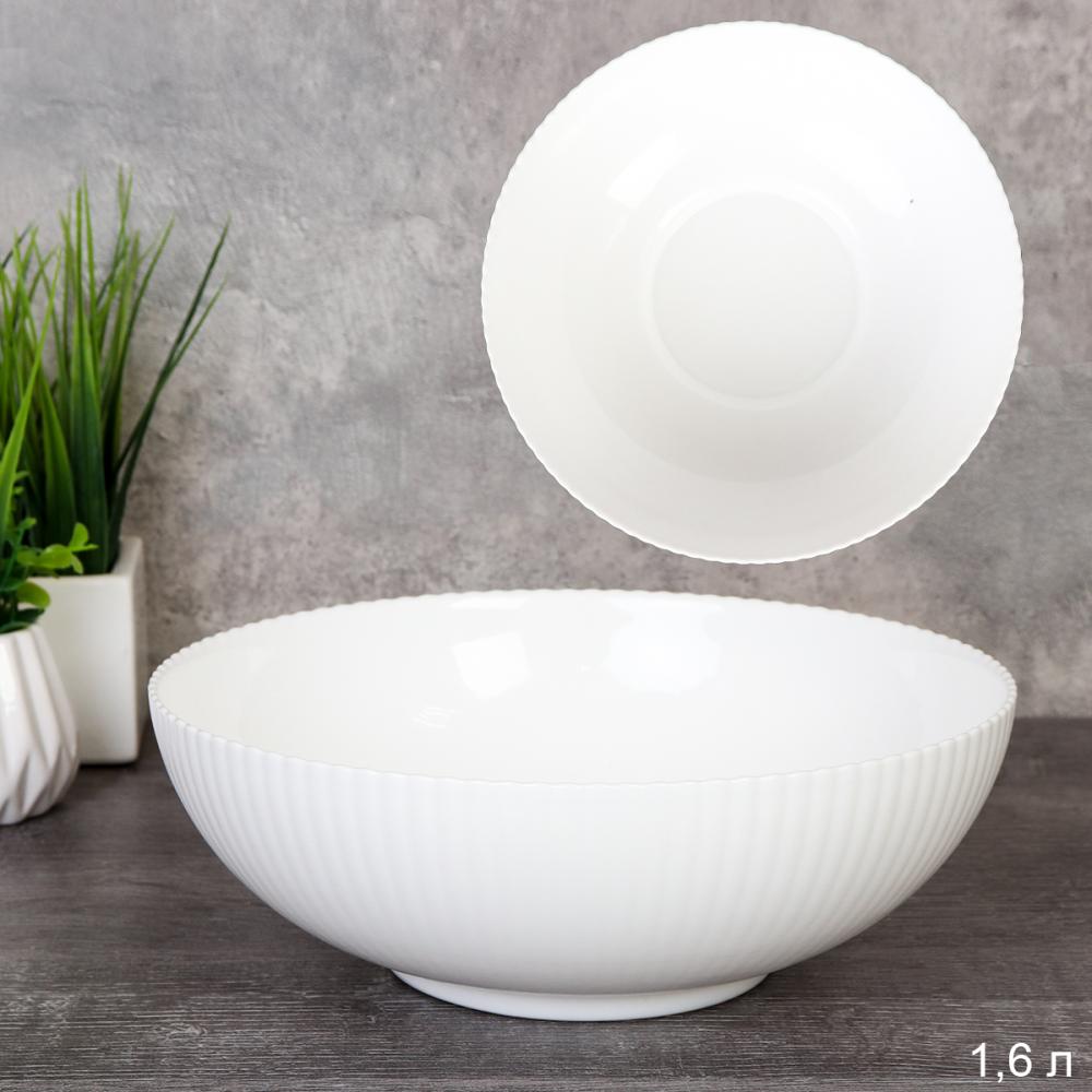 Салатник 1600 мл 203 мм Вертикаль тарелка глубокая / FLSLTW80 (WHITE) /уп 36/