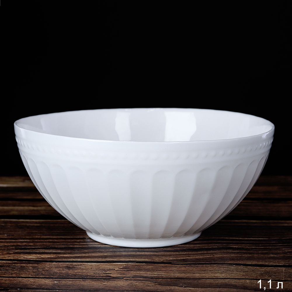 Салатник 1100 мл 175 мм Египет тарелка глубокая Богатырь / LMW-70 (WHITE) /уп 48/