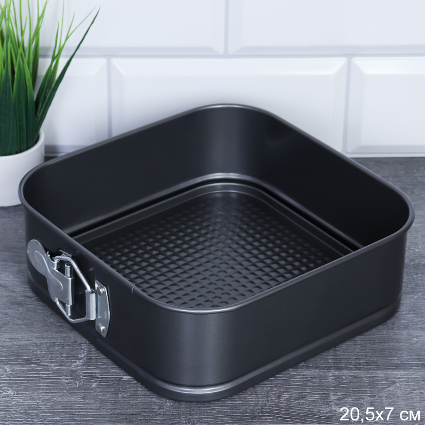 Форма для выпечки квадрат с клипсой 20х7 см / RSD-13 /