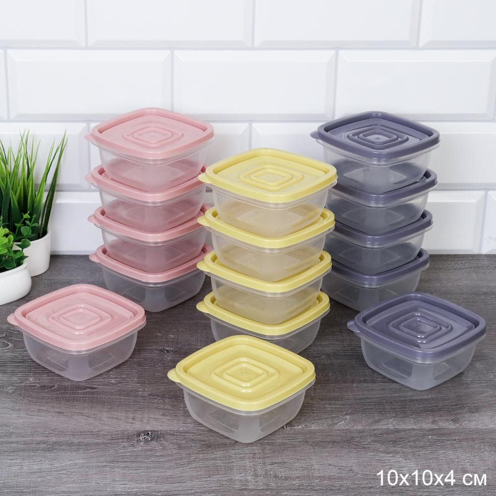 Салатник квадратный 5 штук 290 мл / P6 /уп 96/10x4 см