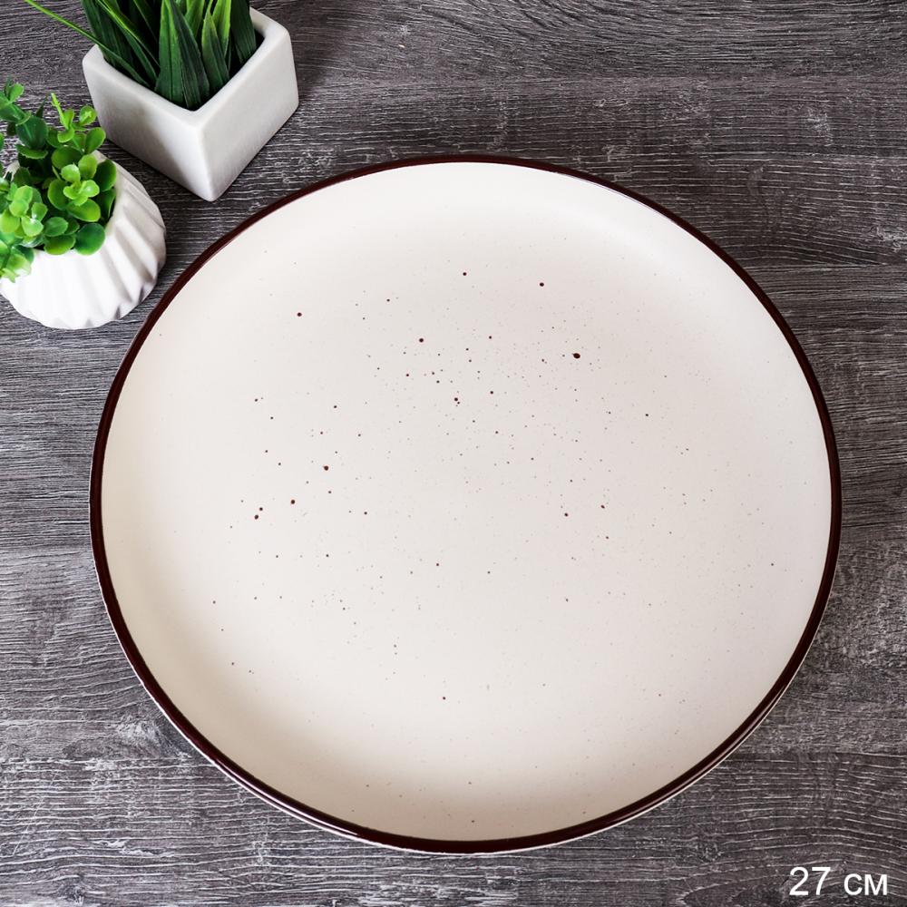 Тарелка 27 см Точки / 1500-10,5 /уп 24/ (737264) Ручная работа