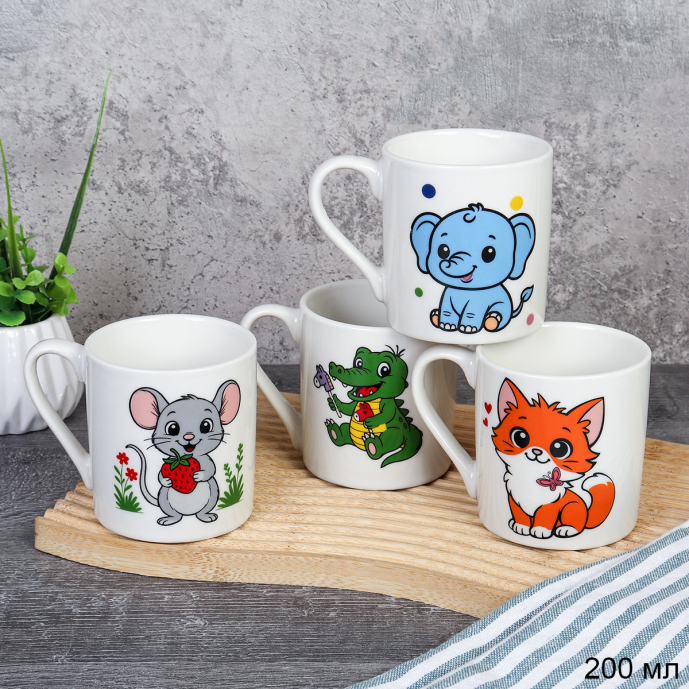 Кружка 200 мл Детство / WS-2025 /уп 12/96/ Слоник