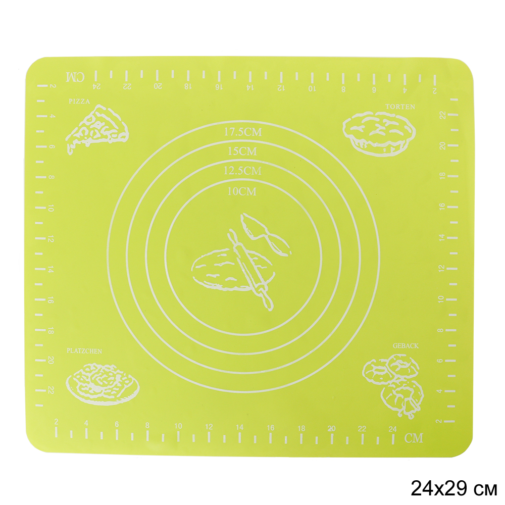 Силиконовый коврик 29х26 см / HL-566-B /уп 200/ зеленый 0,051