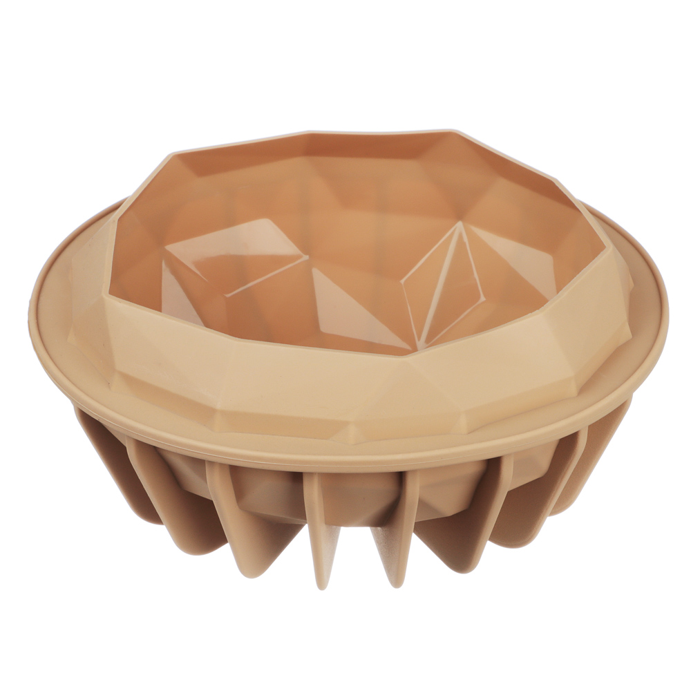 Форма для выпечки Кекс 21х9см силиконовая Грани / 856-143 /уп 24/ 0,233/ ПРОМО АКЦИЯ