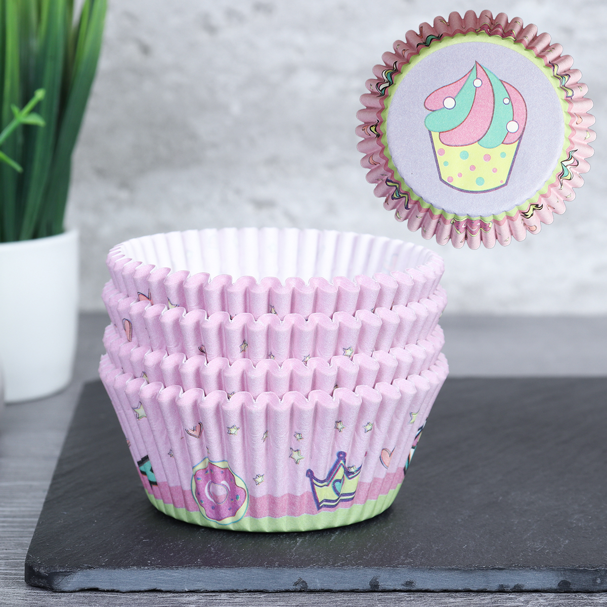 Форма для выпечки 5*3 см, набор 100 штук / 005-733 /уп 288/ бумажные