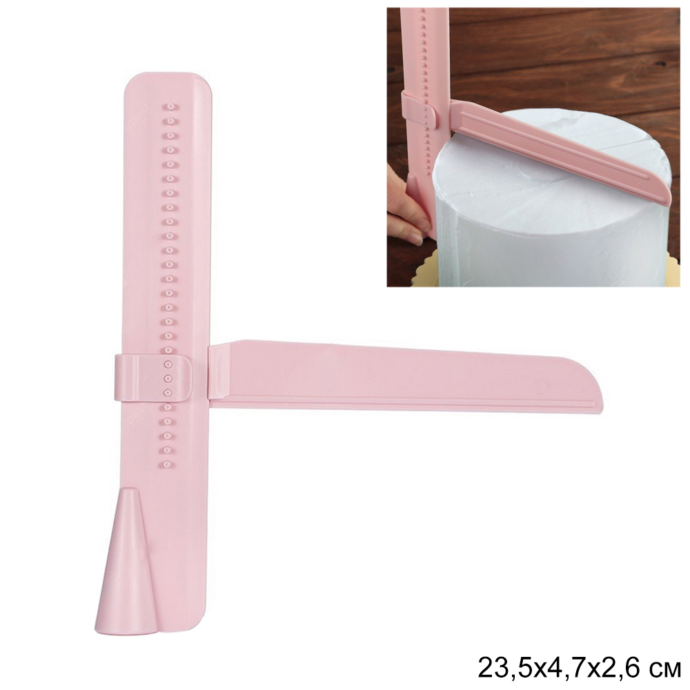 Шпатель кондитерский пластиковый угловой 23,5х4,7х2,6 см / R-105 /уп 240/ 2 части/ ПРОМО АКЦИЯ