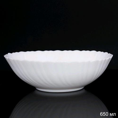 Тарелка глубокая суповая 650 мл Классика белая / TW-70 WHITE /уп 48/ 653675