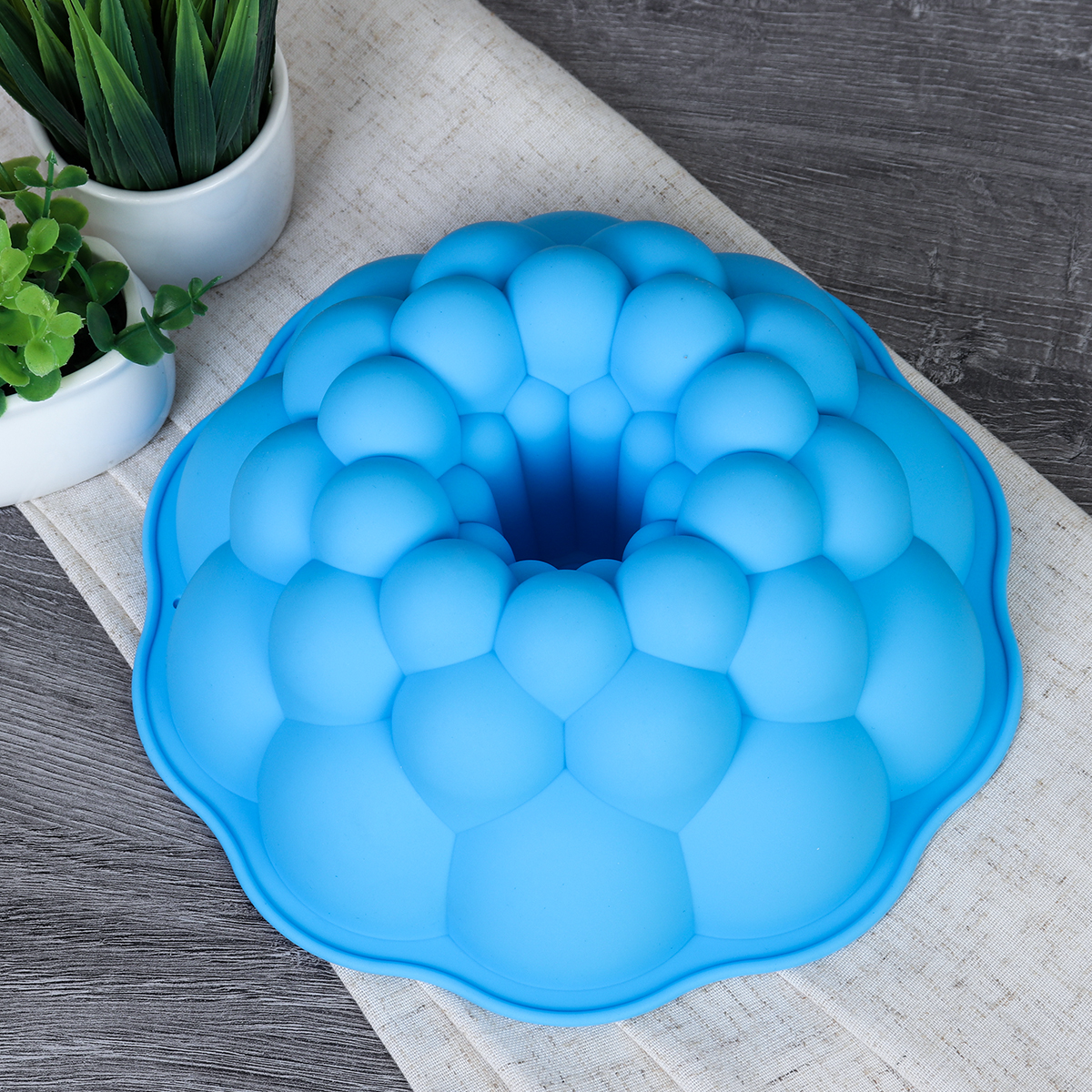 Форма для выпечки Кекс 20x7 см силиконовая круглая с отверстием / HL-027 /уп 200/ 0,1/