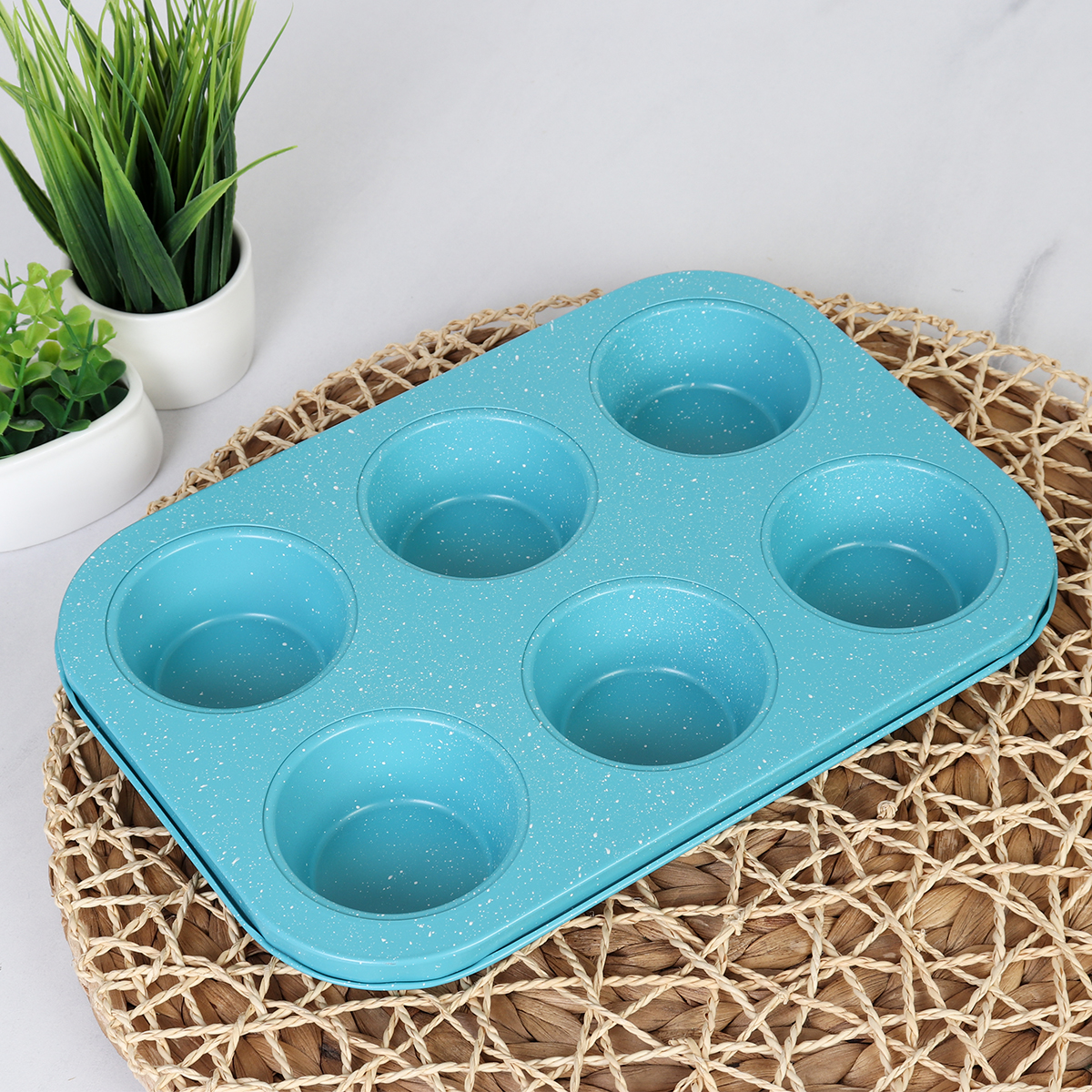 Форма для выпечки кексов и капкейков 6 ячеек 26х18 см / d-6;h-3 / RSD-11 /уп 100/ 0,18/ антипригарное