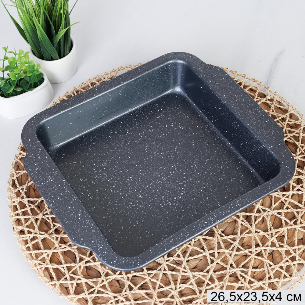 Форма для выпечки прямоугольная 27х24x4.5см Мрамор / RSD-35 /уп 50/ 0,432/ 26,5 (20) х 4,5