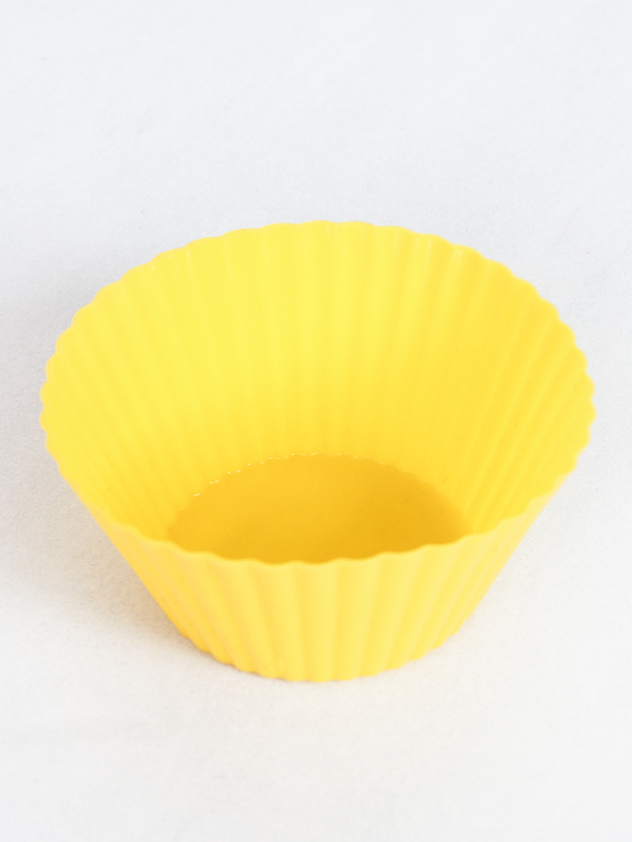 Форма для выпечки силиконовая для кексов 7х3 см / GF-626 /уп 10/2000/ желтая