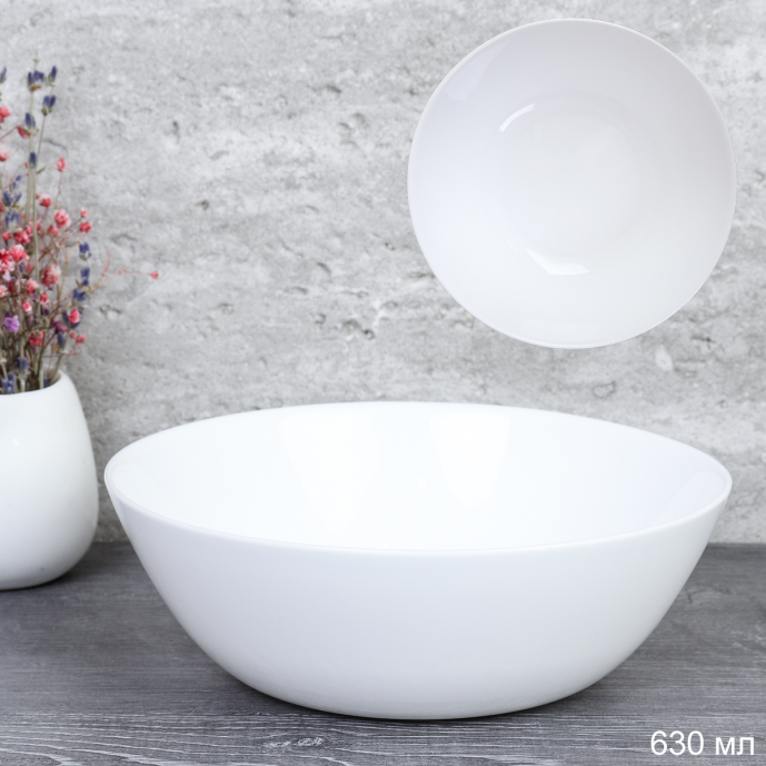 Тарелка глубокая суповая 630 мл 155 мм Дэй белая / FLMLTW60 (WHITE) /уп 48/ 724064
