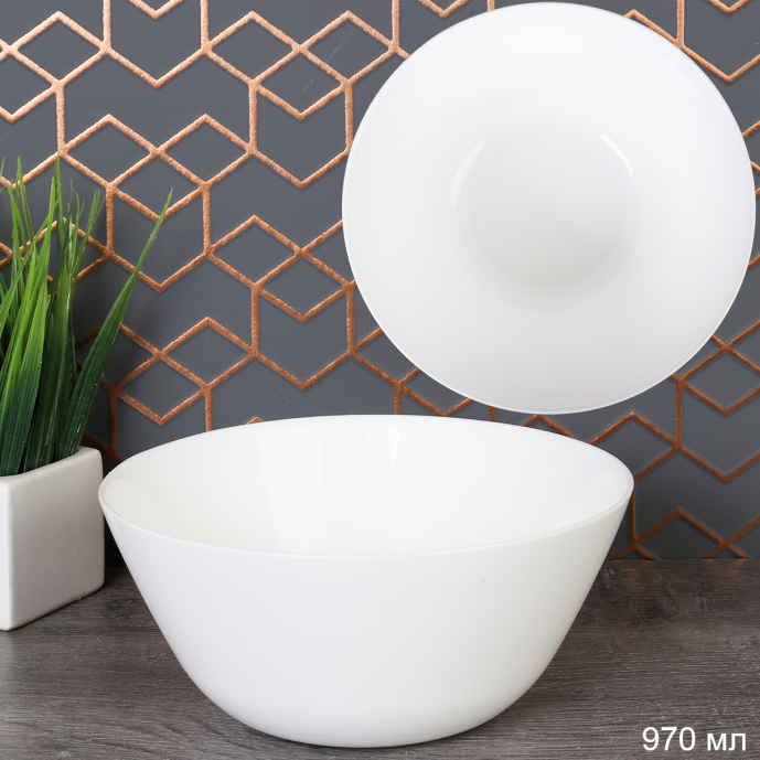 Тарелка глубокая суповая 970 мл 180 мм Евро Богатырь / FLMLTW72 (WHITE) /уп 24/ 735087