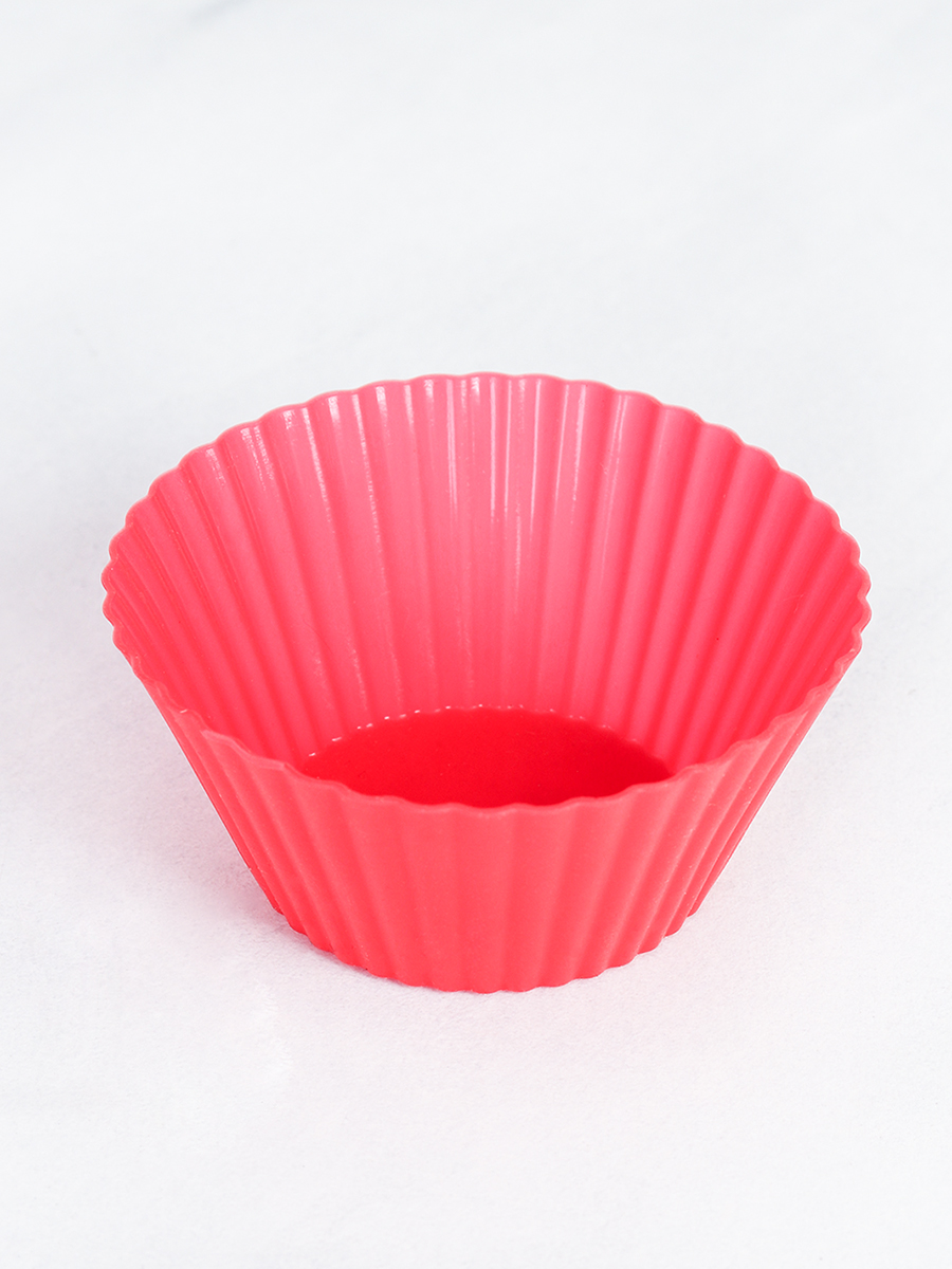 Форма для выпечки силиконовая для кексов 7х3 см / GF-624 /уп 10/2000/ красная