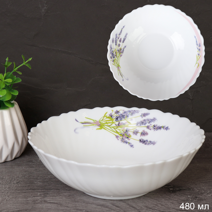Тарелка глубокая суповая 480 мл 152 мм / O302006CE BB406 /уп 36/ Лаванда