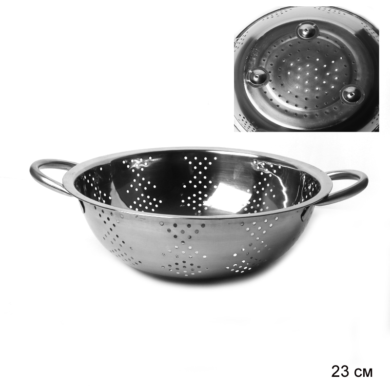 Дуршлаг 23 см металл / D24 /уп100/0,115