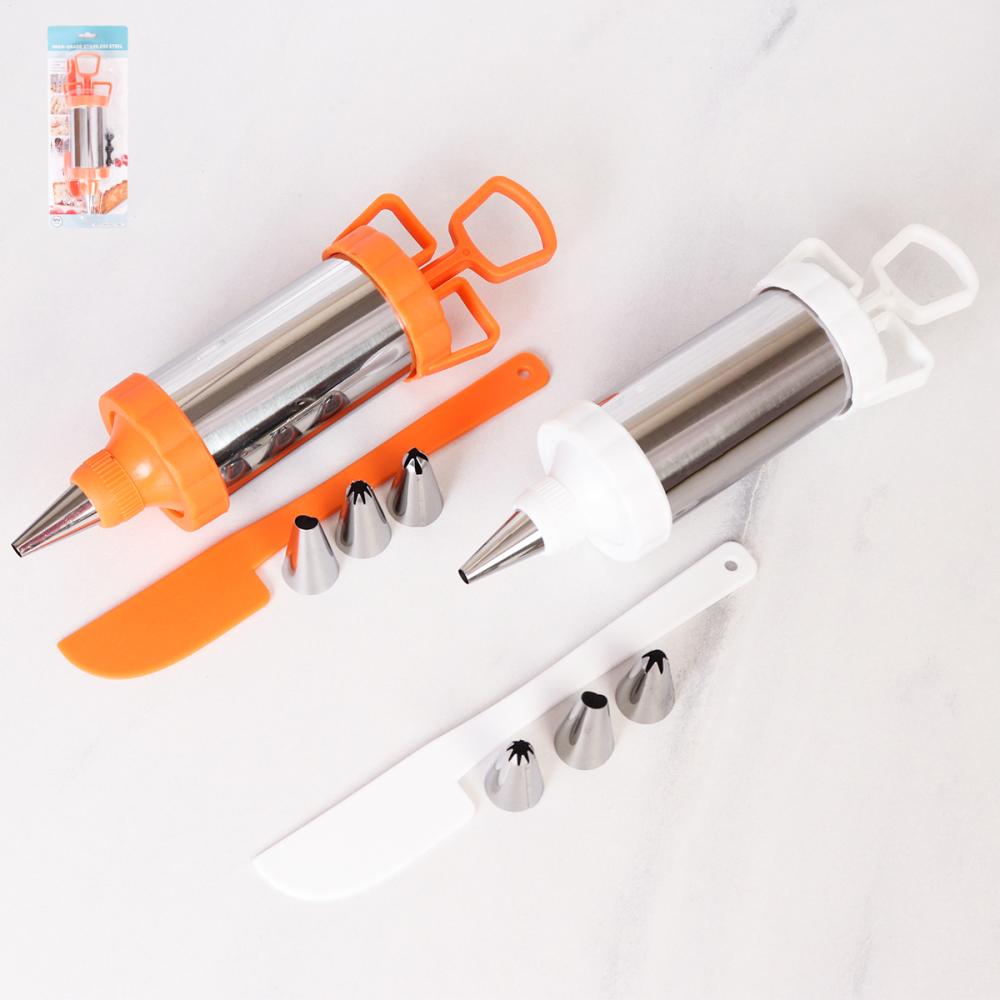 Кондитерский шприц с 4 насадками металл / 600-516 /уп 72/ 724348