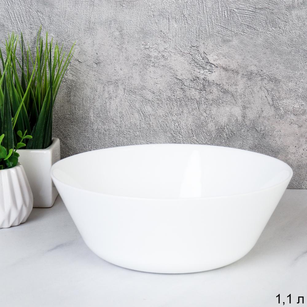 Салатник 1100 мл 190 мм Евро белый / NNW75T(WHITE) /уп 48/