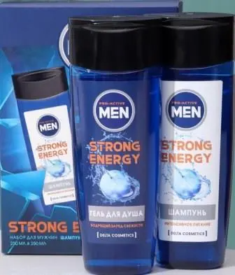 М DP Набор STRONG ENERGY (гель д/душа 250мл + шампунь 250мл).10