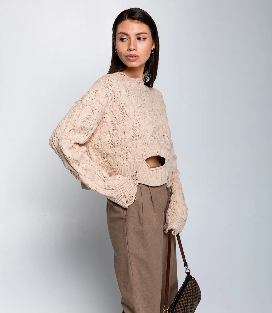 ст. цена980руб.! Джемпер #КТ800 (1), бежевый