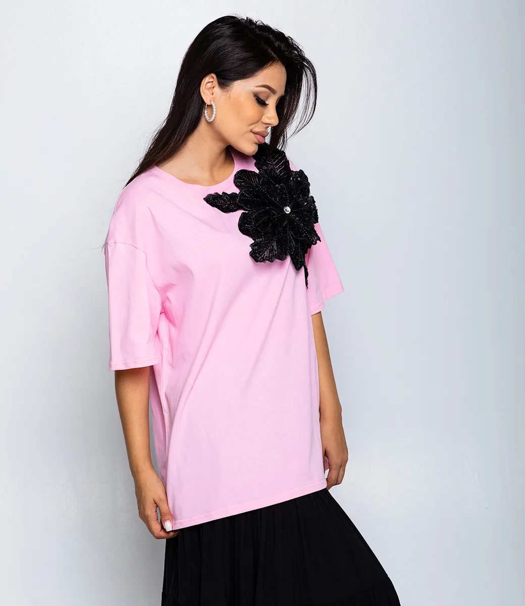 ст. цена910руб.! Футболка #КТ811 (4), розовый