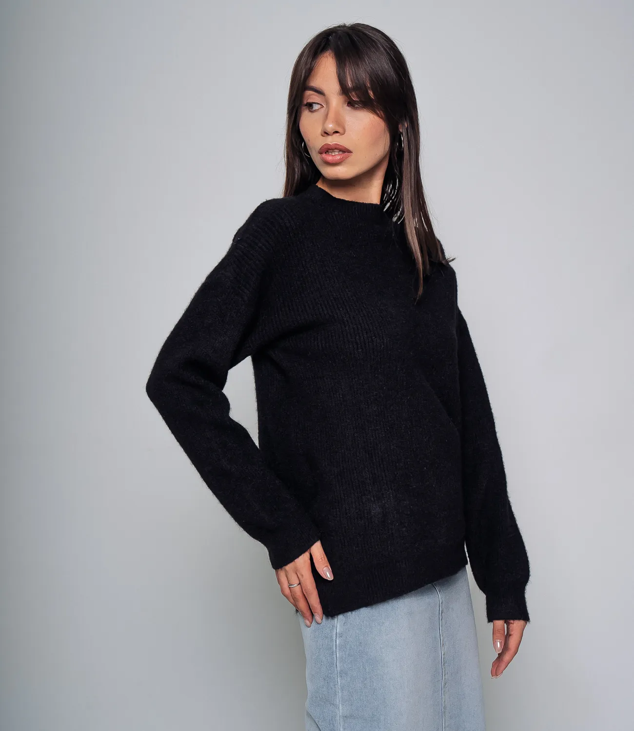 ст. цена940руб.! Свитер #КТ773, чёрный