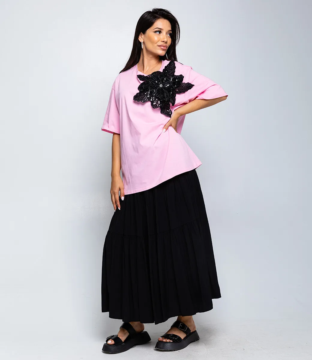 ст. цена910руб.! Футболка #КТ811 (4), розовый