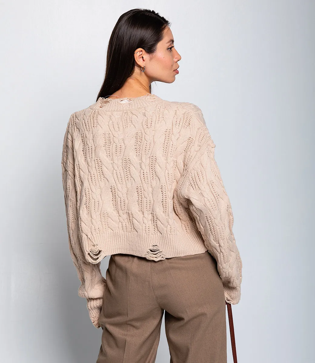 ст. цена980руб.! Джемпер #КТ800 (1), бежевый