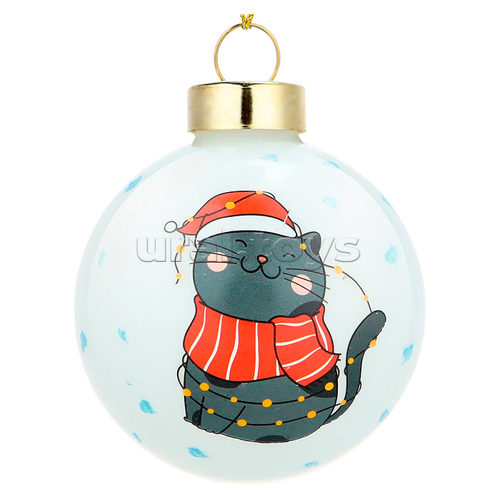 Новогоднее украшение. Елочный стеклянный шар