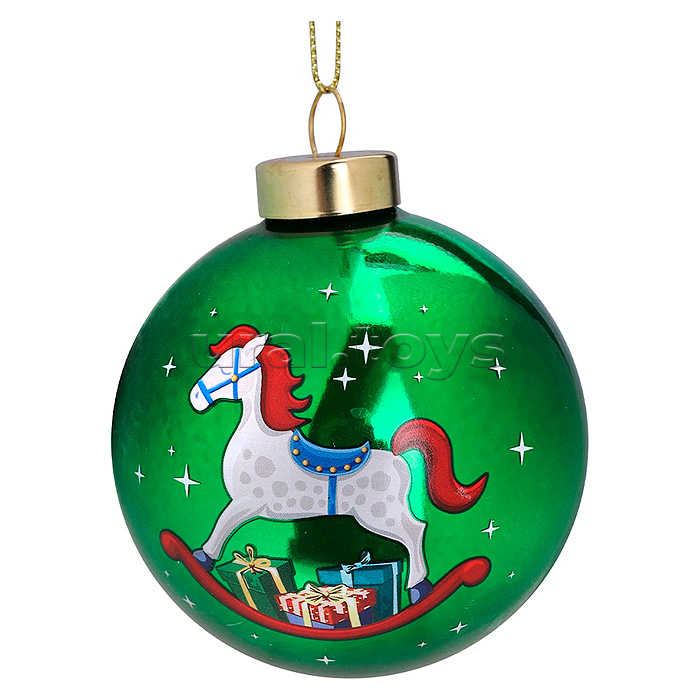 Новогоднее украшение. Елочный стеклянный шар