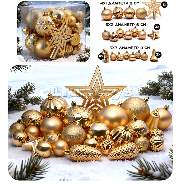 Набор новогодних украшений