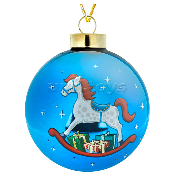 Новогние украшения. Елочный стеклянный шар