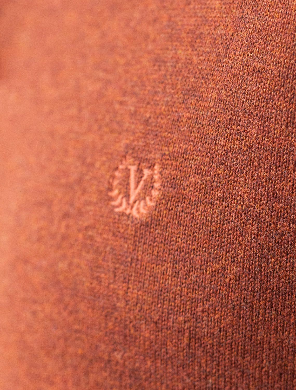 Ст.цена 2290р Джемпер-поло из хлопка с нейлоном U39.017 терракотовый_меланж