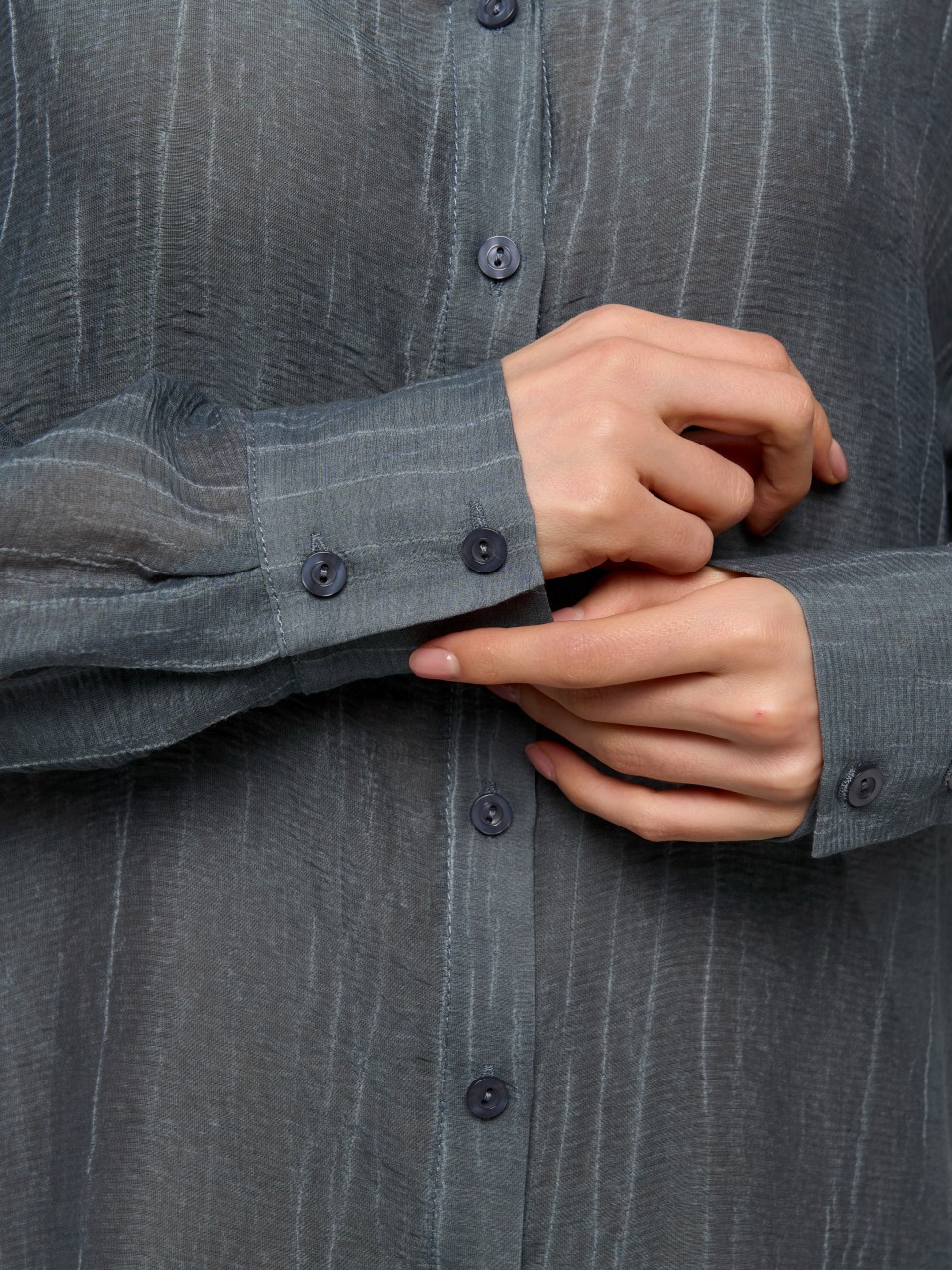 Блуза BL 24-3264-2 серый жатка