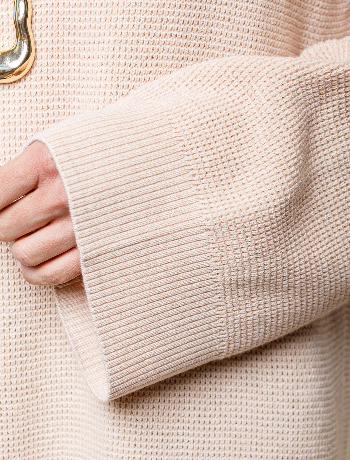 Платье фактурной вязки из хлопка с кашемиром