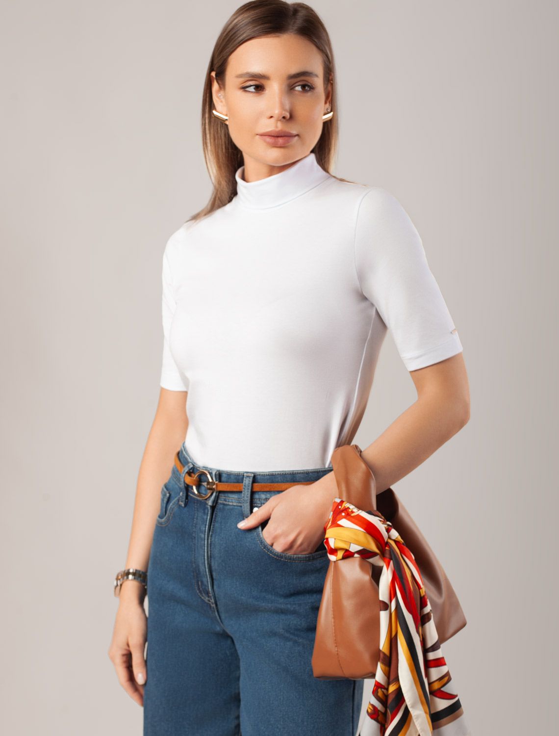 Водолазка из премиального хлопка с эластаном