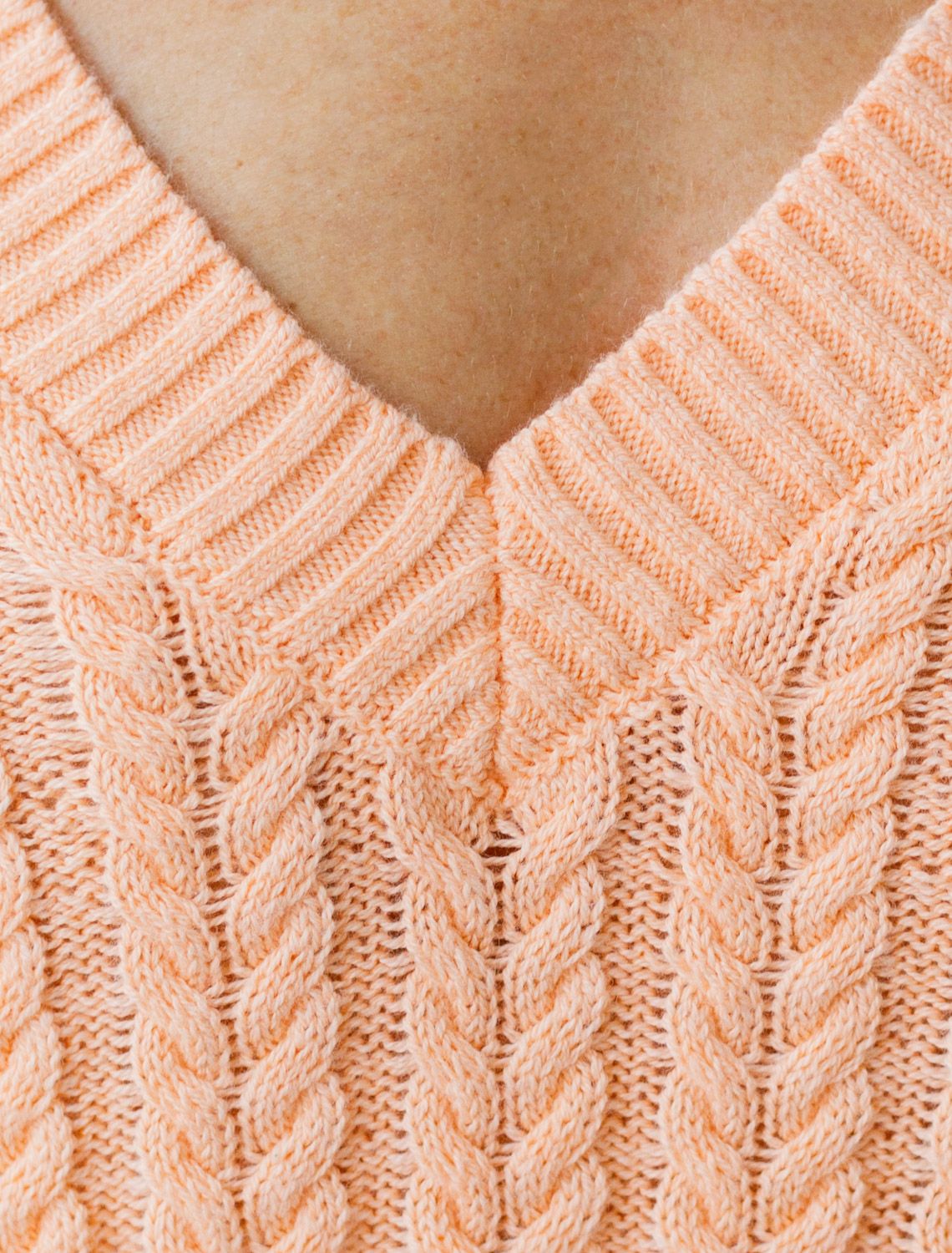 Джемпер фактурной вязки из хлопка с кашемиром