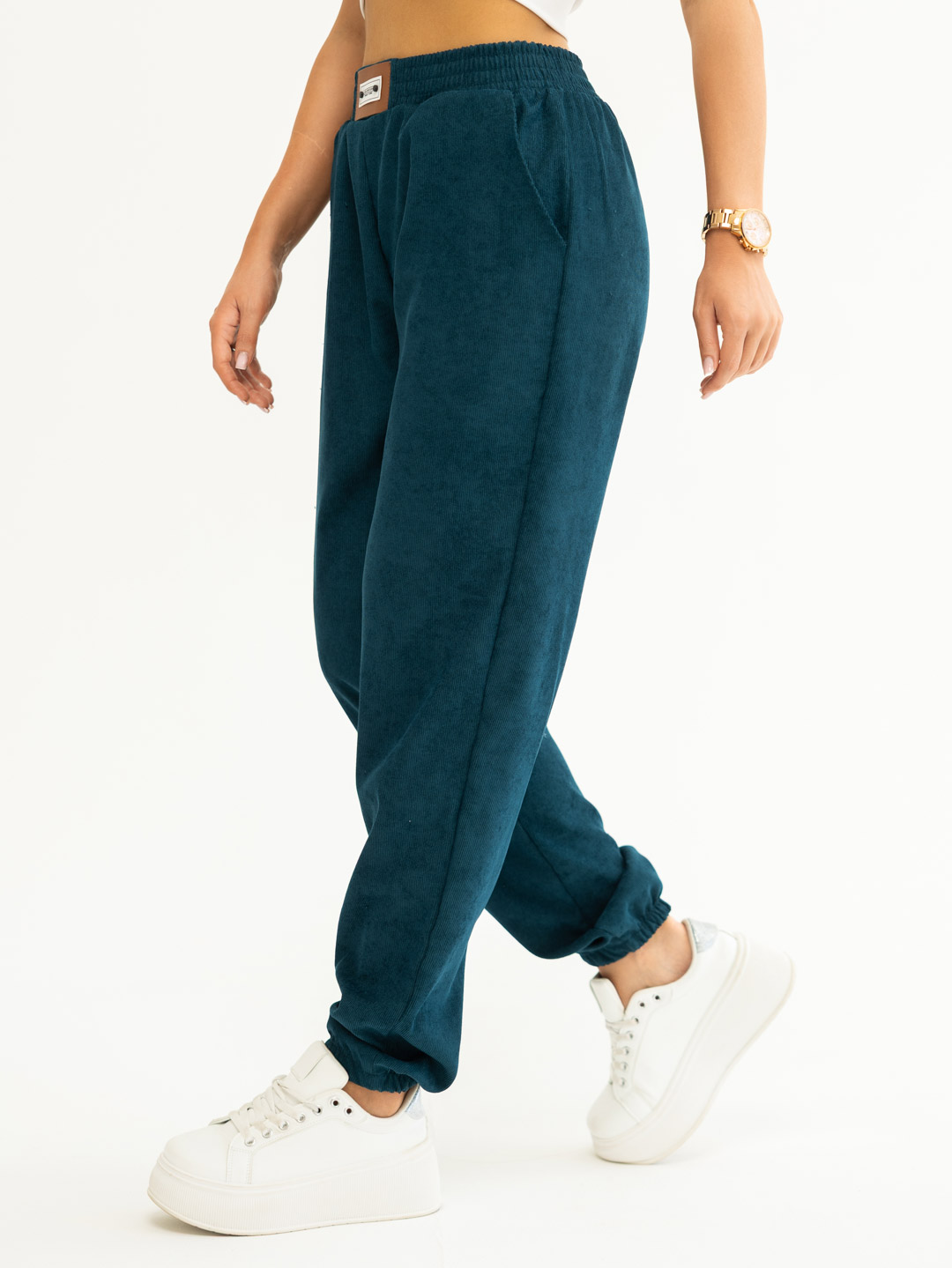 Брюки жен. ТПС-1936/4 (вельвет) Изумрудный