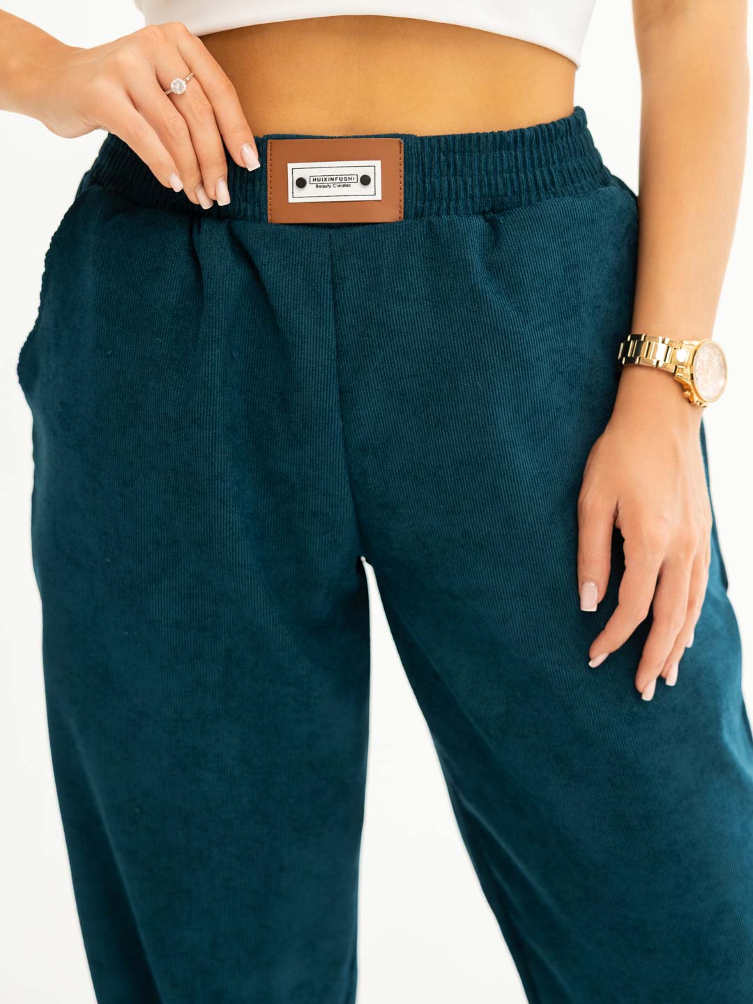 Брюки жен. ТПС-1936/4 (вельвет) Изумрудный