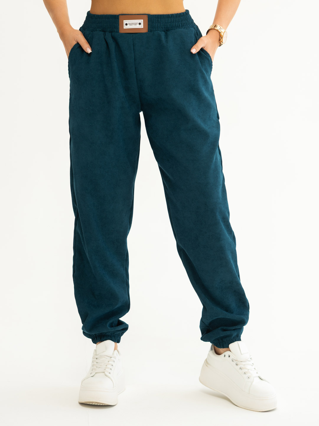 Брюки жен. ТПС-1936/4 (вельвет) Изумрудный