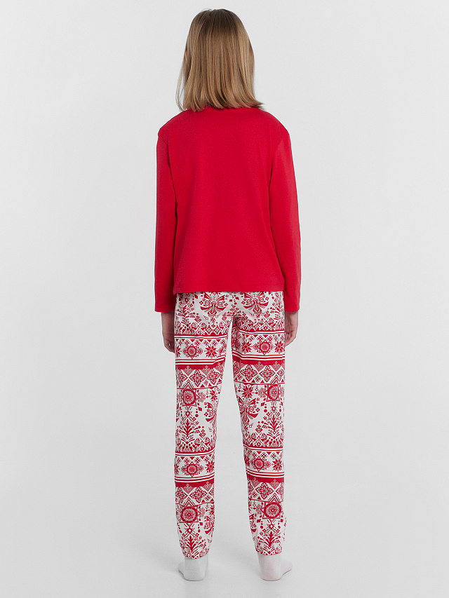 Пижама для девочек с принтом