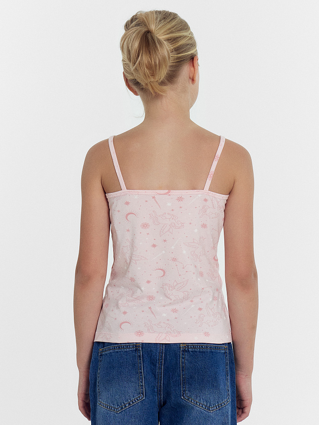 Топ для девочек розовый с созвездиями