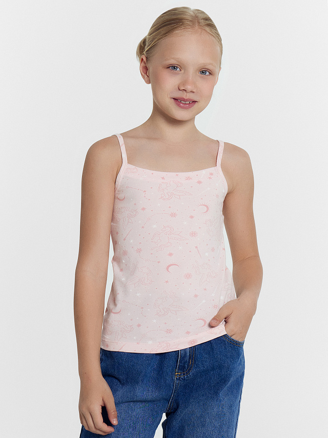 Топ для девочек розовый с созвездиями