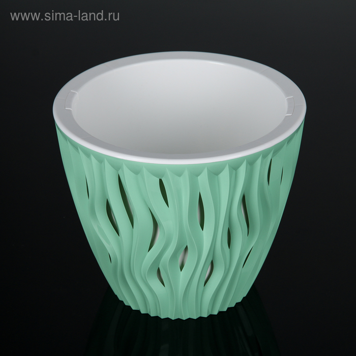 Пластик Кашпо Вдохновение 1,6л Мята НОВИНКА!!!