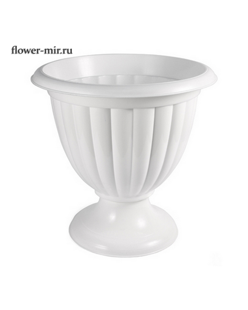 Пластик Вазон Жасмин 9л Бел. низкая ножка