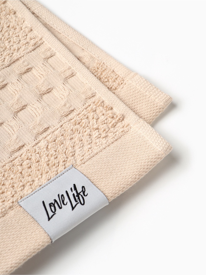 Полотенце махровое LoveLife «Регистан» 70×130 см, бежевое, 100% хлопок, 500 г/м²
