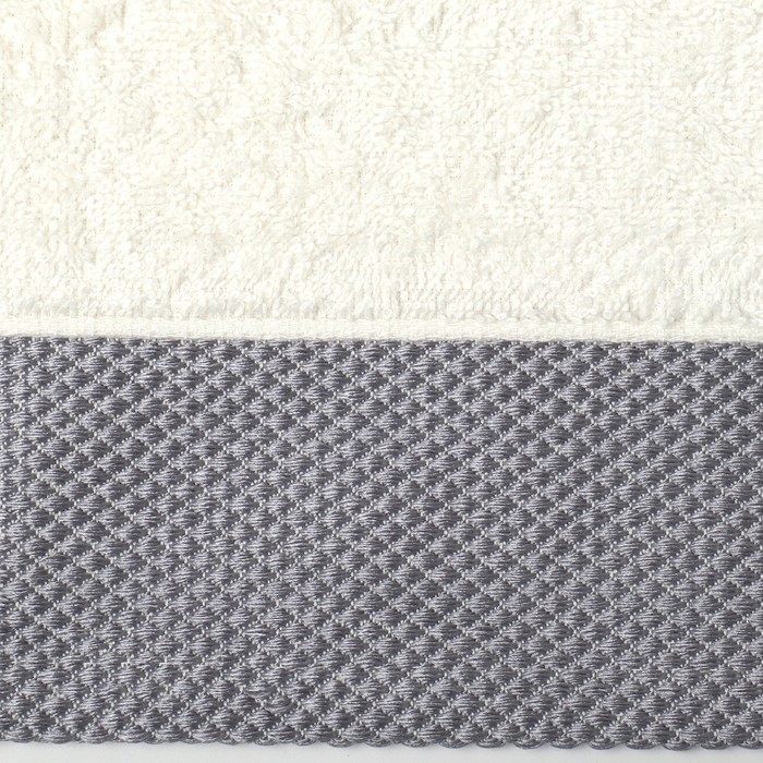 Полотенце махровое Love Life Honey, 70×140 см, хлопок 100%, молочное, серое