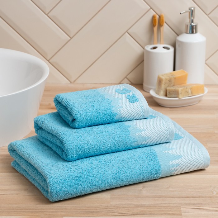 Полотенце махровое Love Life «Winter dream» 70×130 см, голубой, 100% хл, 400 г/м²