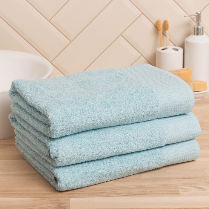 Полотенце махровое LoveLife «Classic» 70×130 см, аквамарин, 100% хлопок, 450 г/м²