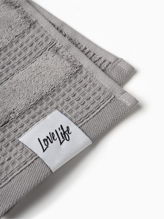 Полотенце вафельное LoveLife «Макан» 70×130 см, хлопок 100%, серое